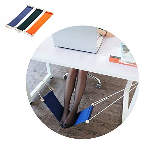 HaloVa Foot Hammock Portable Adjustable Office Foot Rest, Mini Under Desk Foot Rest Hammock for Home, Office Study and Relaxing, Black - Thumbnail 7