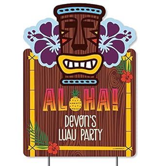 Amazon Com Big Dot Of Happiness Personalized Tiki Luau Party