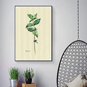 Floating Framed Canvas Wall Art for Living Room, Bedroom Vintage Green Plant Canvas Prints for Home Decoration Ready to Hang - 16x24 inches