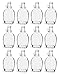 North Mountain Supply 12 Ounce Glass Maple Syrup Bottles with Loop Handle & White Metal Lids & Shrink Bands - Case of 12