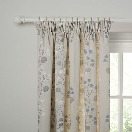 John Lewis Seedlings Cotton Curtains 90x90 In Pencil Pleat Heading