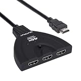 Suckoo Replacement 3 Port HDMI Switcher 3 in 1 Out 1 in 3 Out Compatible Computer Host DVD Player Laptop External HDMI 2.0 Monitor TV Projector Selection Switch Box 4K60HZ