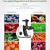 Jocuu Slow Masticating Juicer with Soft/Hard Modes Easy to Clean Quiet Motor & Reverse Function Cold Press Juicer for…