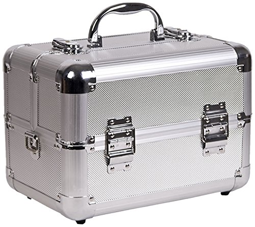 Sunrise c0002 2-tier accordion trays makeup case with s…