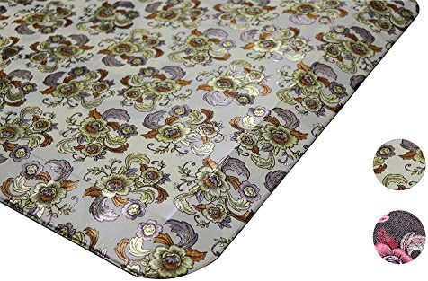 Amcomfy Kitchen Anti Fatigue Mat,Floor Comfort Mat,Flower Design Standing Mat (20"x39"x3/4", Beige)