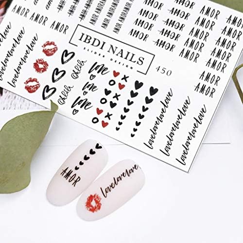 IBDI Love Words nail Decals/Sliders for manicure or pedicure, Decal for nails, Slider for manicures and pedicures, Nail art
