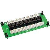 ICC CAT6 8-Port Ethernet Data Module, Push-Pin Mount, 1-Pack | UL Listed, PoE++ rated, fits 9-inch 14-inch 28-inch structured wiring enclosures, network interface, low-voltage distribution