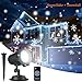 Christmas Snowflake Projector Lights, ALOVECO Rotating LED Snowfall Projection Lamp with Remote Control, Outdoor Waterproof Sparkling Landscape Decorative Lighting for Holiday Halloween Xmas Party