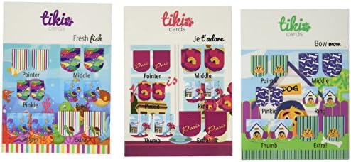 Tiki Cards Nail Sticker Trading Cards, Blind Pack of 3