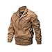 ZooYung Men's Casual Winter Cotton Military Jackets Outdoor Coat windproof windbreaker(2701-Khaki-XL)