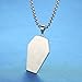 LineAve Men's Stainless Steel Large Egyptian Wolf and Ankh Pendant Necklace, 23