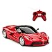 RASTAR Ferrari Toy Car, 1:24 RC Ferrari LaFerrari Model Car for Kids - Red, Random Frequency