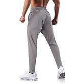 GARTENBOKER Men's Sweatpants with Zipper Pockets Joggers Athletic Running Workout Gym Stretch Tall Track Pants