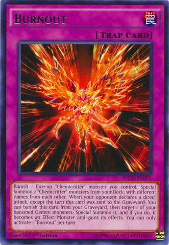Yu-Gi-Oh! - Burnout (INOV-EN073) - Invasion: Vengeance - 1st Edition - Rare