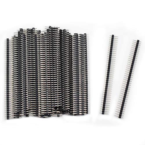 Single Header Wire 2.54mm Male Header 2PCS New 40Pin 2.54mm Male PCB Single Row Straight ...
