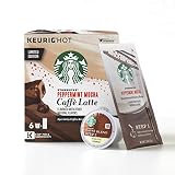 Starbucks Peppermint Mocha Caffe Latte Medium Roast Single-Cup Coffee for Keurig Brewers, 4 Boxes of 6 (24 total K-Cup pods)