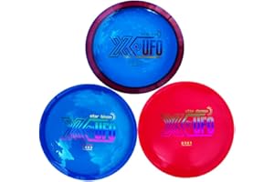 X-UFO Disc Golf Starter Set - 3 Piece Professional Disc Golf Set for Beginners, Lightweight & Portable, Putter Driver Midrang