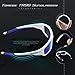 TOREGE Polarized Sports Sunglasses for Cycling Running Fishing Golf TR90 Unbreakable Frame TR011 (White&Blue)