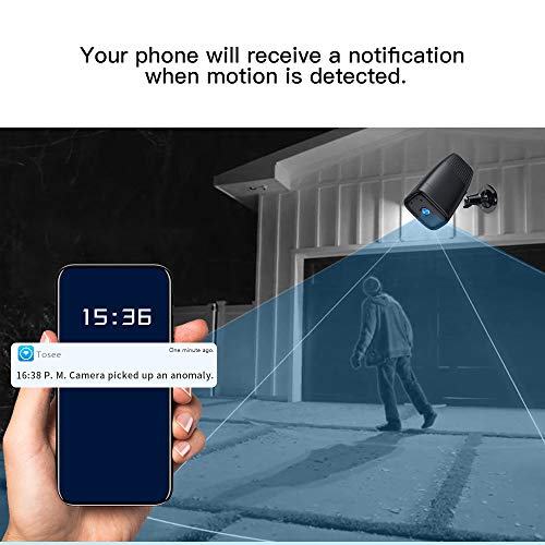 SDETER Wireless Battery Camera, 1080P WiFi IP Home Security CCTV Weatherproof System, Night Vision Motion Detection 12000mAh Rechargeable Battery Built-in for Outdoor Indoor - Thumbnail 5