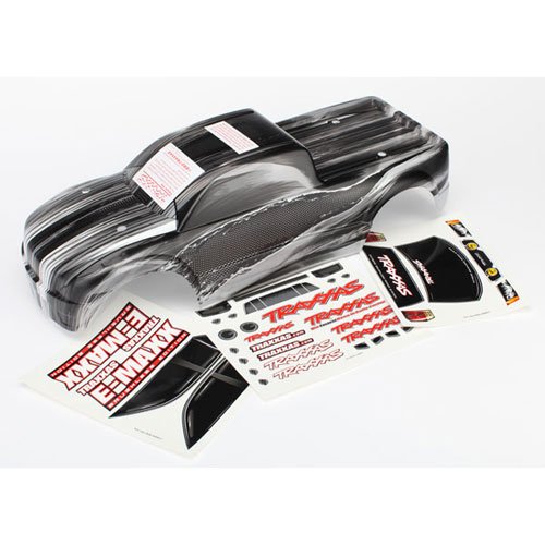 E-MAXX Brushless BODY (BLUE, BLACK Shell, Traxxas 3908