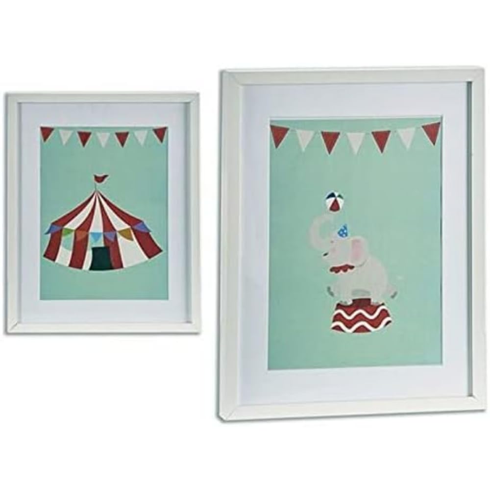 DKD Home Decor Children's White Frame Picture (43 x 3 x 53 cm)