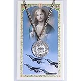Air Force St. Michael Pewter Medal, 24" Endless Chain with Prayer Card