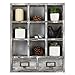 MyGift Wood Shadow Box Shelf, Graywashed Wooden Table Top Display Organizer with 2 Pull Out Drawers for Home, Office Decor
