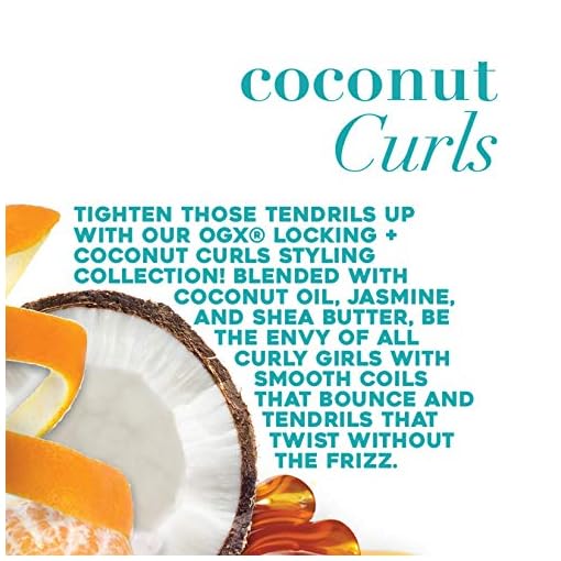 OGX Locking + Coconut Curls Air Dry Cream, No Parabens, 6 oz - Image 5