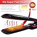 Professional Hair Straightener Ceramic Tourmaline Negative Ionic Flat Iron Safe Not Hurt Hair Precise Temperature Adjustment Blue Screen Digital Display Straightens Curls Dual Use World Voltagethumb 3