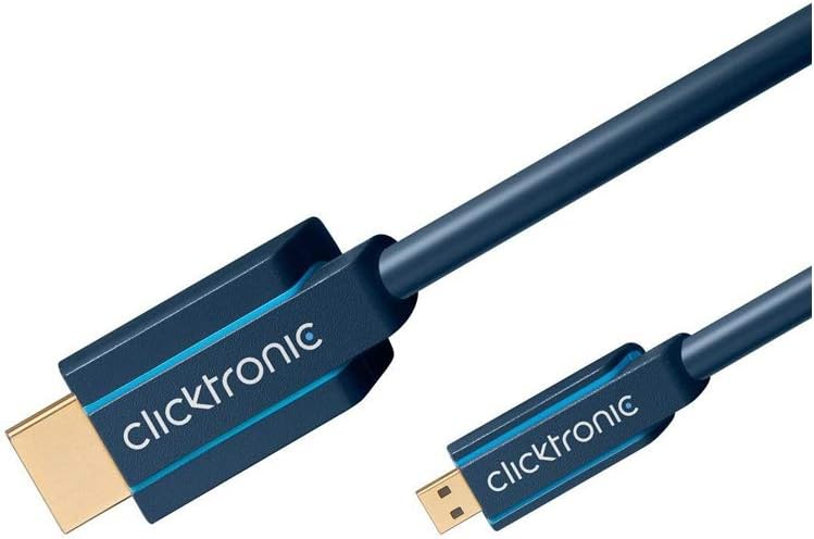 Clicktronic 70326 Casual Micro-HDMI Adapter Cable with Ethernet, 1m Length, Ral, 1.00 m - Image 4