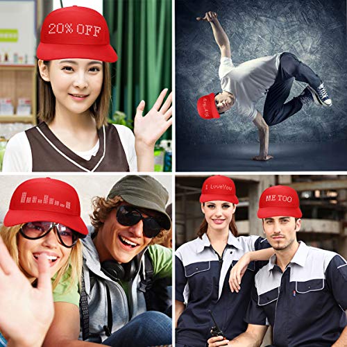 shunpad Party Hats for Men Woman Boy Girl Baseball Basketball Dance Caps Upgrade Red