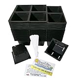 180 Cells 1801 Pattern Seedling Starter Trays for Seed Germination +5 Plant Labels (180, 1-cell Trays)