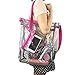K-Cliffs Heavy Duty Clear Tote Deluxe See Through Messenger Work Bag Durable Transparent PVC Lunch Bag