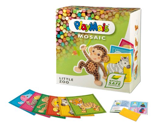 PlayMais Mosaic Little Zoo - Creative Arts and Crafts Kit - Educational Toys