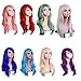 Cosplay Wigs Silver Gray Long Hair Anime Costume Party Wigs 28 Inch Full Head Synthetic Wavy Halloween Wigs for Women