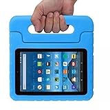 Fire 7 2015 Case, TabPow [Kids Case] - [Shockproof][Drop Protection][Heavy Duty] Kids Children EVA Case with Carrying Handle Stand For Amazon Fire 7 Tablet (will only fit Fire 7