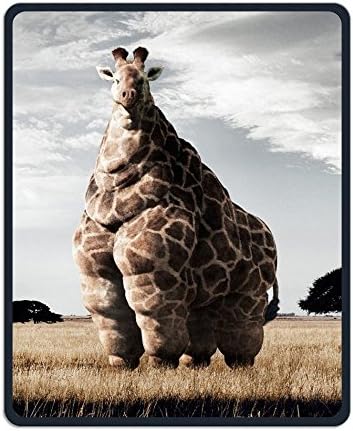 Summer Moon Fire Non-Slip Rubber Comfortable Mouse Pads Funnuy Big Fat Giraffe Mouse Mat Personality Desings Gaming Mouse Pad Style 11.8 ¡Á 9.8 Inches