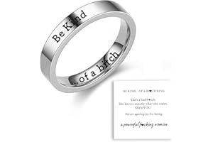 MIFYNN Be Kind of A Bitch Ring Stainless Steel Ring Inspirational Friendship Ring Be Kind... of A Bitch Ring for Women Girls