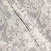 Amazon Brand – Pinzon Paris Printed Egyptian Cotton Sateen 3 Piece Duvet Set - King, Light Gray, Filigree