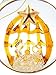 Spun Glass Holy Family with Star Nativity Religious Christmas Ornaments, 2 1/2 Inch