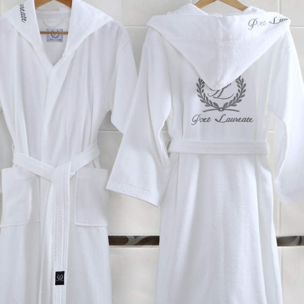 lxylllzs Cotton towel bathrobe, absorbent and quick-drying cotton women's long section, nightgown-M_D，Bathrobe Winter Fleecegown Fluffy ，Womens Mens Ladies Dressing Gowns Towel