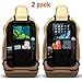 Set of 2 Backseat Toy Organizers by Ozziko. Kids Kick Mat Protectors for Car Back Seat and Baby Boosters With 13’’ Tablet Holder & Storage Pockets for Bottles & Snacks