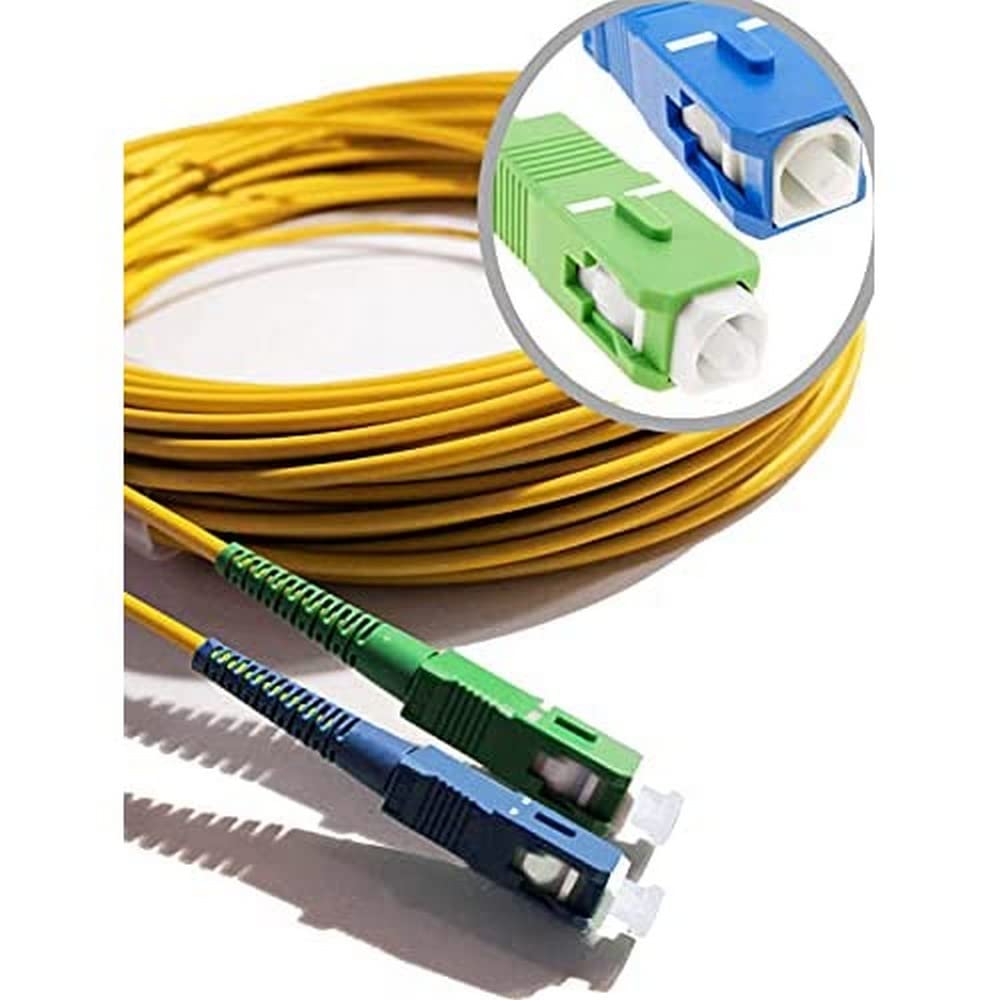 Elfcam® Fibre Optic Cable Compatible with SC/APC to SC/UPC Free Box 10 m