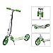 Goplus Folding Kick Scooter for Teen Deluxe Aluminum 2 Big PU Wheels Glider Adjustable Height w/ Kickstand Christmas Gift for Kids, 220lbs Capacity