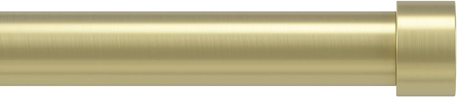 Window Treatment Hardware - Umbra Cappa Curtain Rod, Includes 2 Matching Finials, Brackets & Hardware, 36 to 66-Inches, Brass