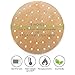 100pcs Unbleached Air Fryer Liners, 9inch Bamboo Steamer Liners, Vancens Premium Perforated Parchment Steaming Paper Rounds, Non-stick Steamer Mat, Perfect for 5.3 & 5.8 QT Air Fryers/Baking/Cooking
