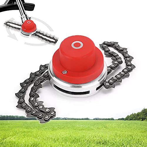 Barafat Universal Weed Eater Head, Chain Trimmer Head 65Mn, Garden Lawn  Mower, Mower Tool Accessories for Outside Garden Lawn Glass (Red) in Oman 