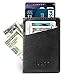 Men Wallet - RFID Minimalist Slim Front Pocket Card Travel Holder Clip (One Size, Black [CSC-B-E])