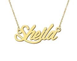 Aoloshow Sheila Tiny Name Necklace for Womens 18k