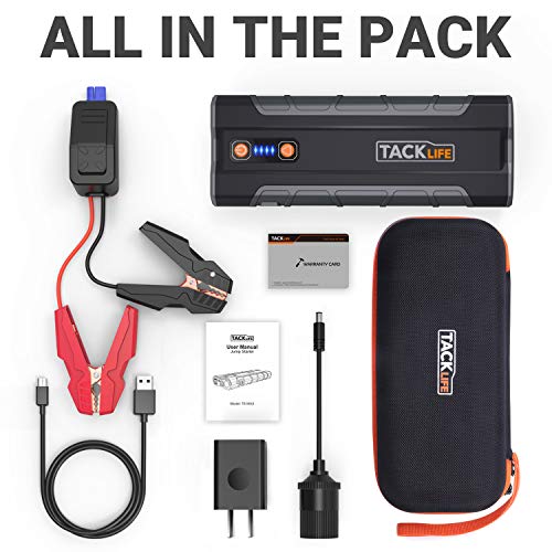 TACKLIFE T8 MAX Jump Starter 1000A Peak 20000mAh, 12V Car Jumper (All